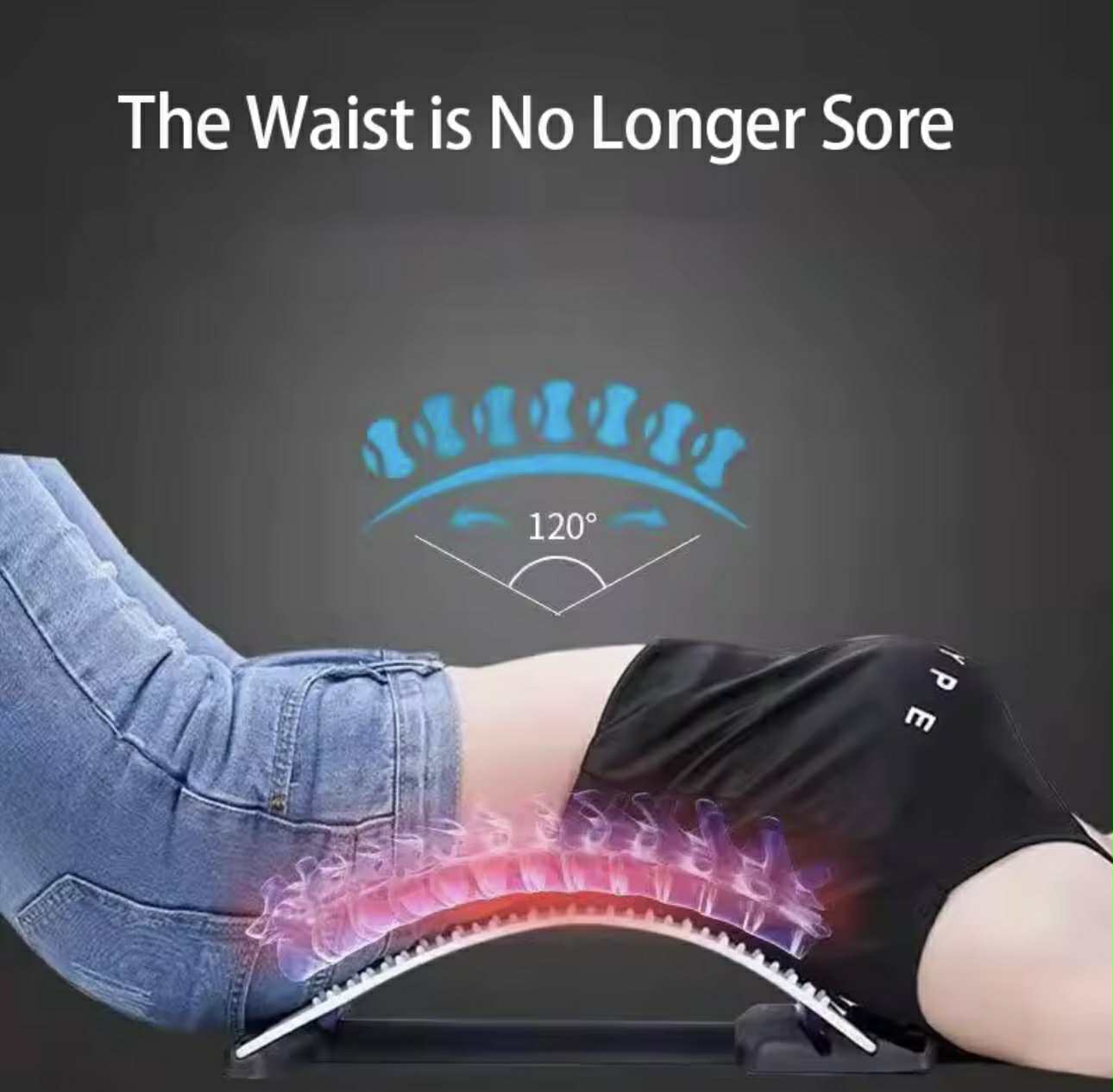 Dispozitiv ortopedic 3in1, zioda smart essentials®, pentru suportul, intinderea, masajul si relaxarea zonei lombare